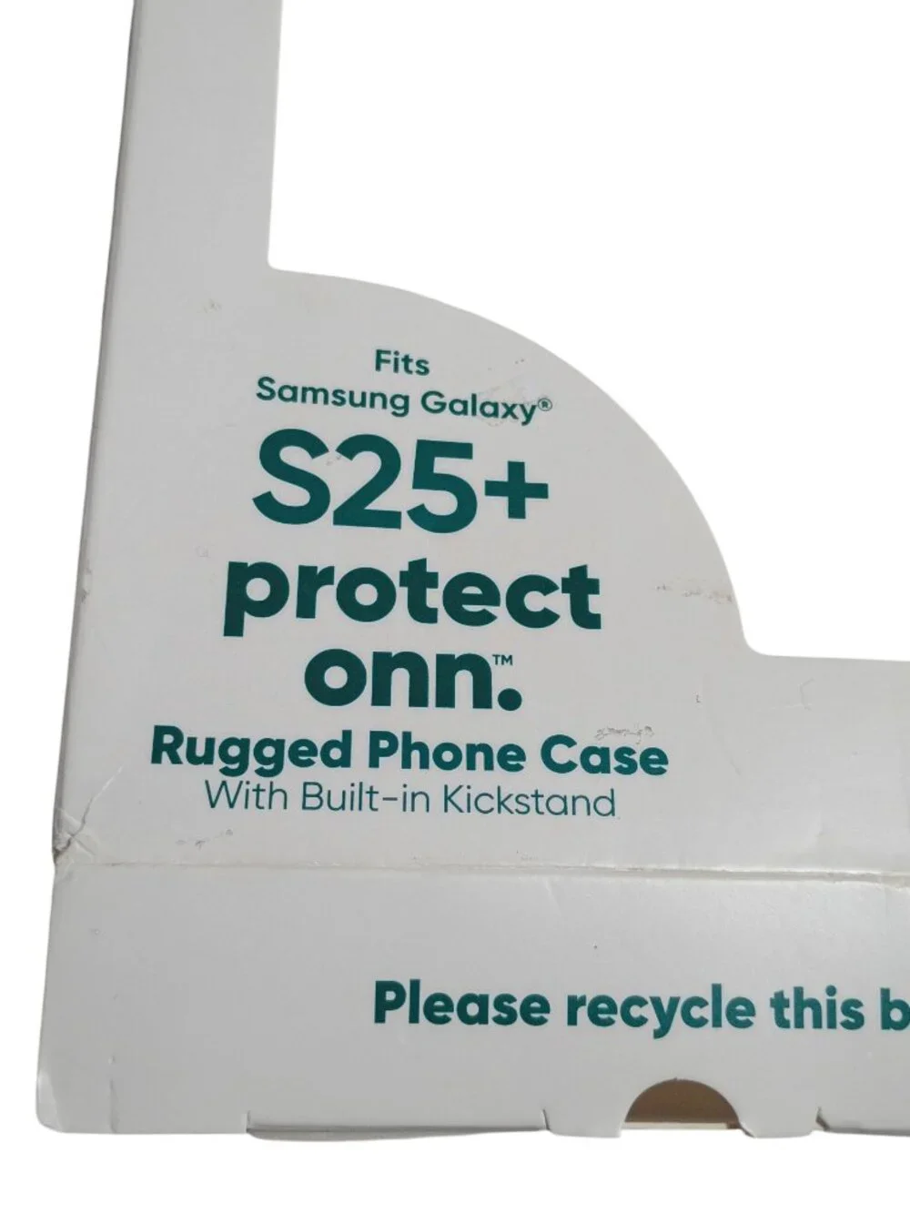Onn Rugged Phone Case with Built-in Kickstand fit for the Samsung Galaxy S25+